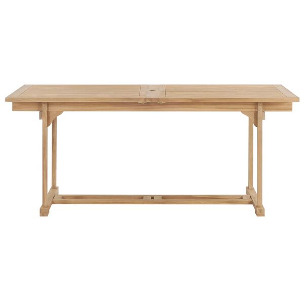 vidaXL Extending Garden Table 180-280x100x75 cm Solid Teak Wood