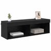 vidaXL TV Wall Cabinet Wall-mounted Panama Black Oak 100 x 30 x 30 cm