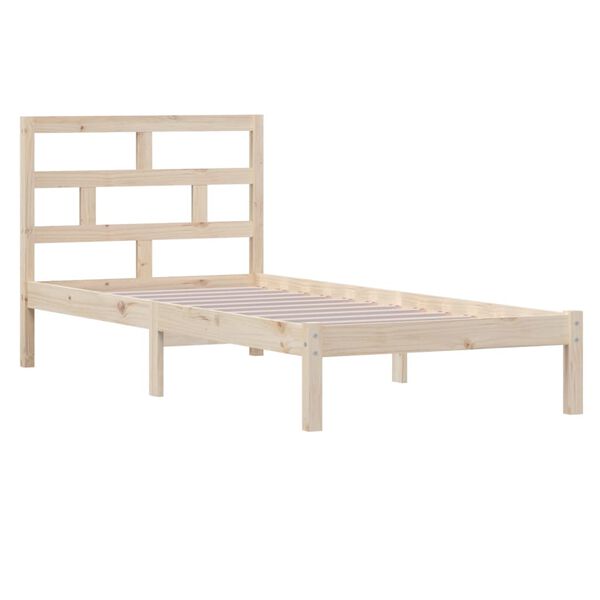 vidaXL Bed Frame without Mattress Solid Wood 100x200 cm (810007+814179)