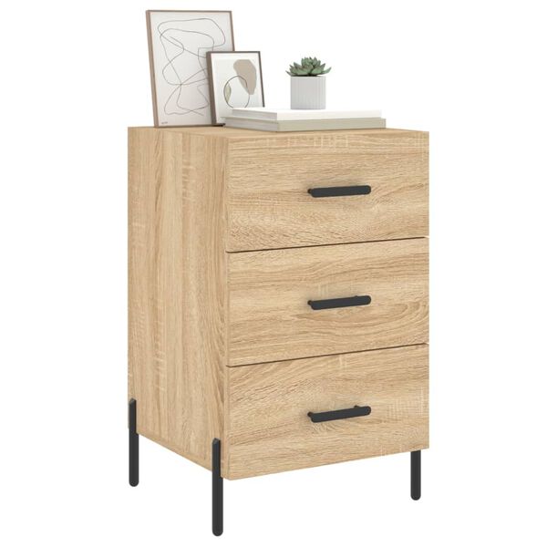 vidaXL Bedside Cabinet Sonoma Oak 40x40x66 cm Engineered Wood