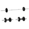 vidaXL Barbell and Dumbbell with Plates 90 kg Cast Iron