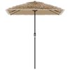 vidaXL Garden Parasol with Steel Pole Brown 300x200x250 cm