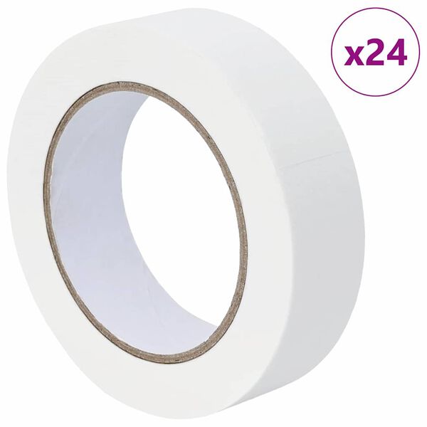 vidaXL Painter Masking Tapes 24 pcs White 30mm x 50m Paper