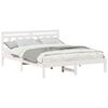 vidaXL Bed Frame White 140 x 200 cm Solid Pine Wood