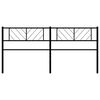 vidaXL Metal Headboard Black 193 cm