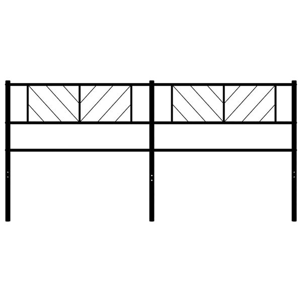 vidaXL Metal Headboard Black 193 cm