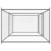 vidaXL Dog Cage with Doors Grey 4x2x1.5 m Galvanised Steel