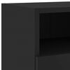 vidaXL 4 Piece TV Wall Units Black Engineered Wood