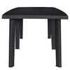 vidaXL Garden Table Anthracite 216x90x72 cm Plastic