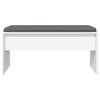 vidaXL Hall Bench with Cushion White 83 x 38 x 40 cm