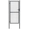 vidaXL Mesh Garden Gate Galvanised Steel 100x200 cm Grey