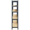 vidaXL 5-Layer Storage Shelves 2 pcs Anthracite Steel&Engineered Wood