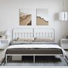 vidaXL Metal Bed Frame without Mattress with Headboard White 193x203cm