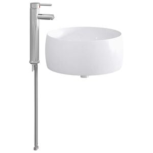 vidaXL Bathroom Sink with Faucet and Drain Chrome 38.5 x 38.5 x 16 cm
