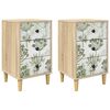 vidaXL Bedside Cabinet GOTHA 2 pcs Sonoma Oak 36 x 33 x 60 cm
