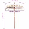 vidaXL Balinese Parasol Cream 190 x 190 x 260 cm Cotton and Wood