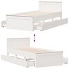 vidaXL Bed Frame without Mattress with Headboard White 90x200 cm Solid Wood Pine