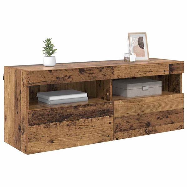 vidaXL TV Wall Cabinet Old Wood 100 x 30 x 40 cm Engineered Wood