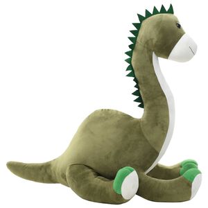 vidaXL Dinosaur Brontsaurus Cuddly Toy Plush Green