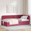 vidaXL Corner Bed Frame with Headboard Wine Red 90 x 190 cm Velvet