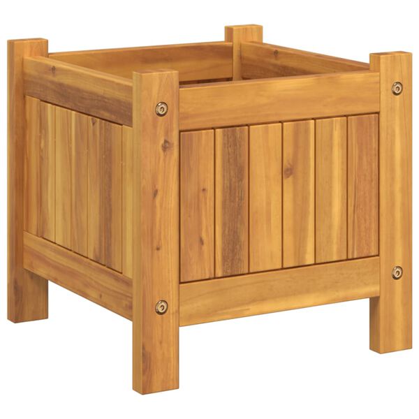 vidaXL Garden Planter with Liner 31x31x30 cm Solid Wood Acacia