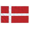 vidaXL Denmark Flag and Pole 6.23 m Aluminium