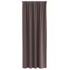 vidaXL Blackout Curtains with Rings 2 pcs Dark Brown 225 x 140 cm