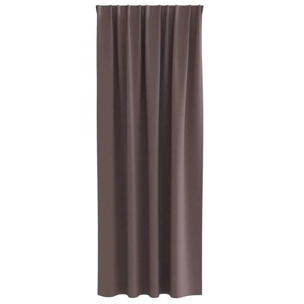 vidaXL Blackout Curtains with Rings 2 pcs Dark Brown 225 x 140 cm