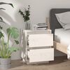 vidaXL Bedside Cabinet White 40x35x50 cm Solid Wood Pine