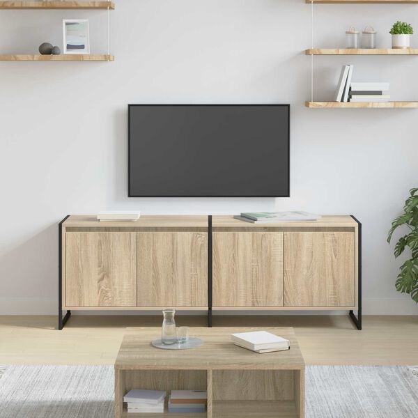 vidaXL TV Cabinet Sonoma 140 x 36 x 49.5 cm Engineered Wood