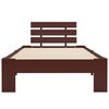 vidaXL Bed Frame without Mattress Dark Brown Solid Pine Wood 90x200 cm