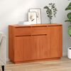 vidaXL Sideboard Wax Brown 110 x 34 x 75 cm Solid Pine Wood