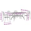 vidaXL 5 Piece Garden Dining Set Bronze Cast Aluminium