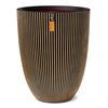 Capi Vase Elegant Groove 46x58 cm Black and Gold