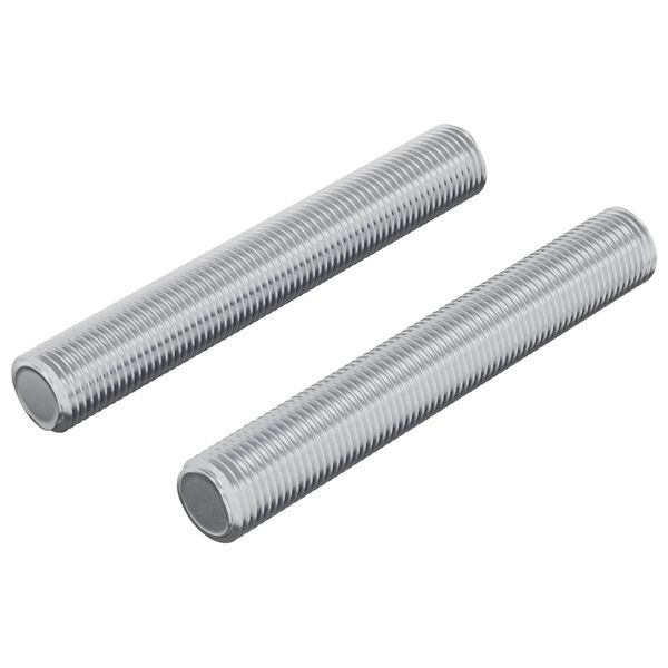 vidaXL Threaded Rod 2 pcs Silver 8 x 55 mm Steel