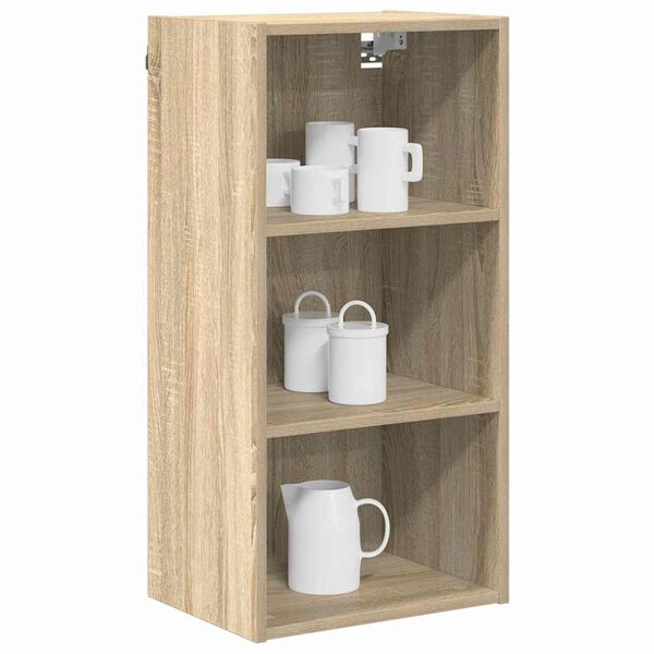 vidaXL Hanging Cabinet Sonoma Oak 40 x 29.5 x 80 cm Engineered Wood