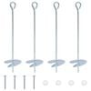 vidaXL Earth anchor 4 pcs Silver &Oslash;10 x 40 cm Galvanized Metal