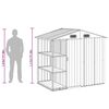 vidaXL Garden Shed with Rack Brown 205x130x183 cm Iron