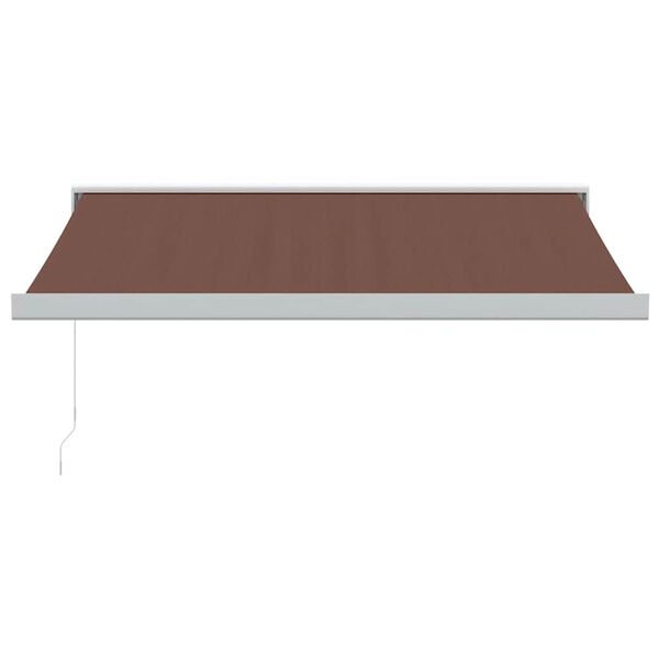 vidaXL Manual Retractable Awning Brown 350x250 cm