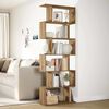 vidaXL Room Divider Bookcase 6-Tier Artisan Oak 70x24x193 cm Engineered Wood