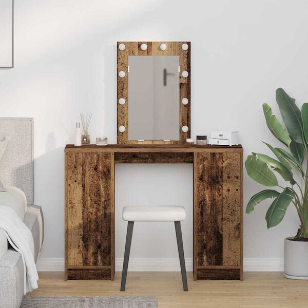 vidaXL Dressing Table Brown 102 x 33 x 135 cm Engineered Wood