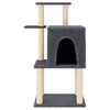 vidaXL Cat Tree with Sisal Scratching Posts Dark Grey 97 cm