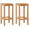 vidaXL Bar Stool 2 pcs Brown Solid Teak Wood