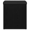 vidaXL Storage Bench Black Oak 42 x 42 x 45 cm Engineered Wood