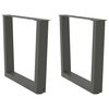 vidaXL Coffee Table Legs V-Shape 2 pcs Anthracite 60x(42-43.3) cm Steel