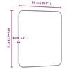 vidaXL Wall-mounted Mirror Black 50x60 cm Rectangle