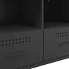 vidaXL TV Cabinets 2 pcs Black 68x39x50.5 cm Steel