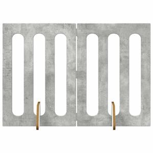 vidaXL Folding Pet Fence 2 pcs Concrete Grey 100.5 x 38 x 70 cm