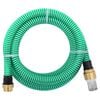 vidaXL Suction Hose | Green | PVC, Brass | 3 m length | Durable
