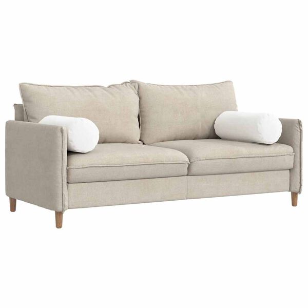 vidaXL Bolster Pillows 2 pcs White Ø 25 x 70 cm Fabric